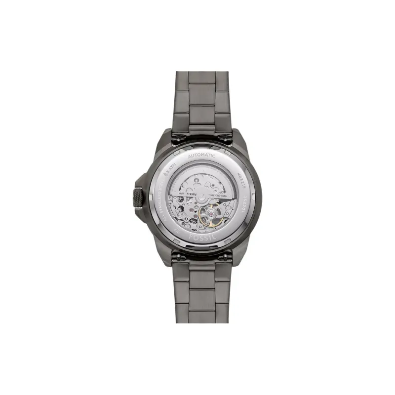 FOSSIL Wrist Watch Automatic Mechanical Movement Stainless Steel Strap 44mm Cut Out Dial Men's Watches-2
