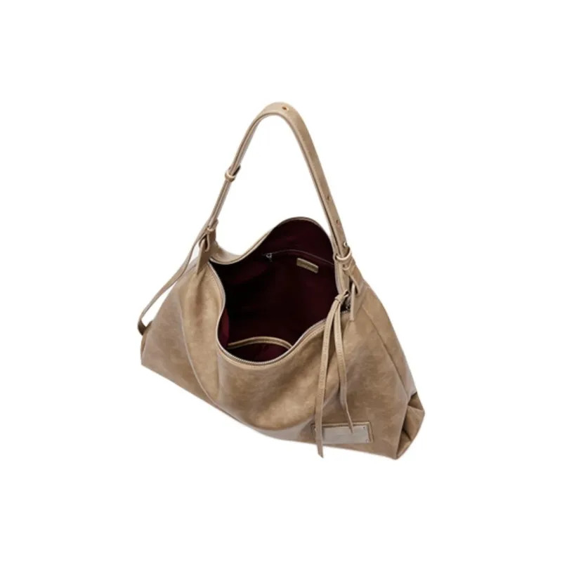 MCMIKO Artificial Leather Shoulder Bag Crossbody Bag Regular Unisex Camel-3