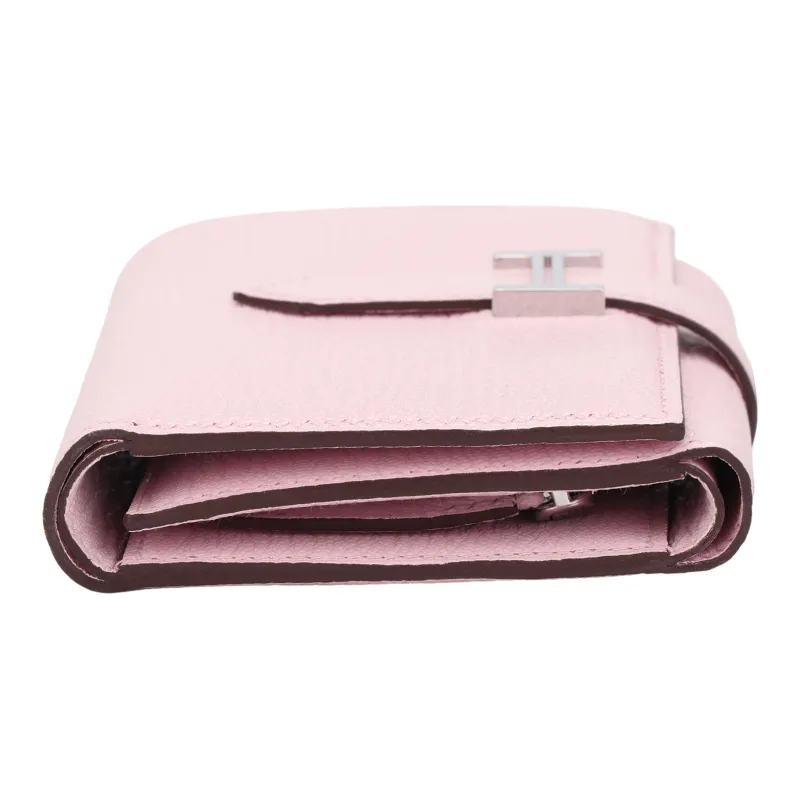 HERMES Bearn Mysore Goat Skin Wallet Women's M7Rose Darling Love Pink-5