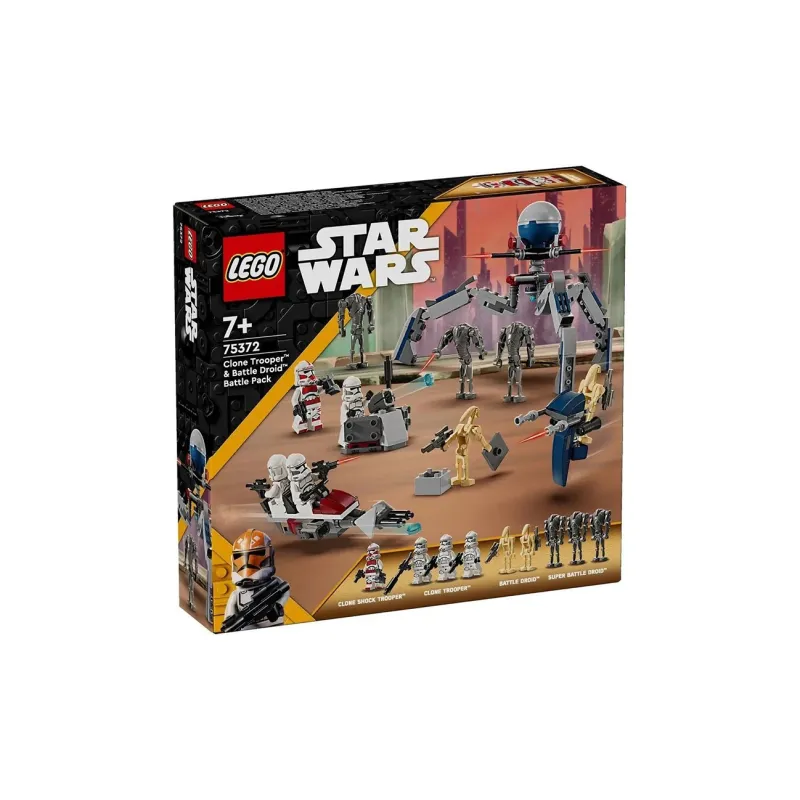 LEGO Star Wars Collection Clone Soldier And Fighter Robot Battle Set Building Blocks 215pcs 75372-3