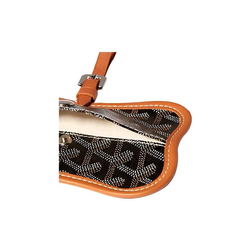 GOYARD Chien Gris Canvas With Leather Pet Bag Merch Unisex Black/Brown-3