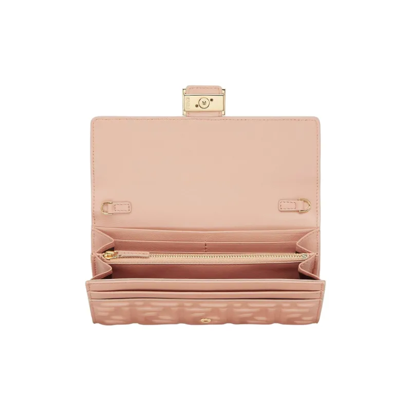 FENDI Baguette Nappa Soft Leather Wallet Regular Women's Pink-3