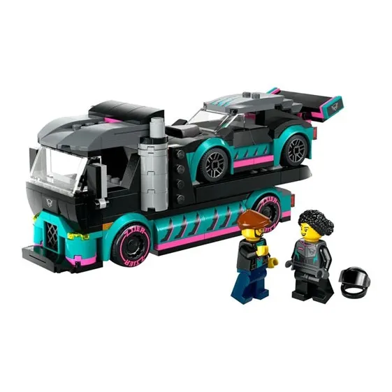LEGO Race Car And Car Carrier Truck Building Blocks 60406-2