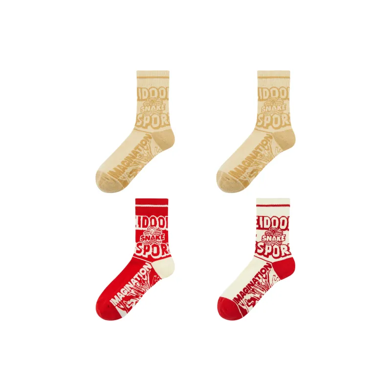 VEIDOORN Knee High Socks Unisex 4 Pack-17