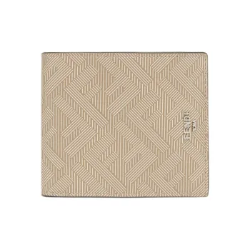 FENDI Calfskin Wallet Men's Beige