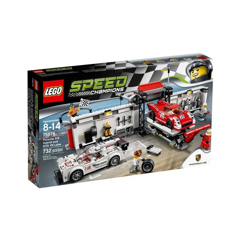 LEGO Super Racing Collection Porsche 919 Hybrid And 917K Pit Stops Building Blocks 732pcs 75876-2