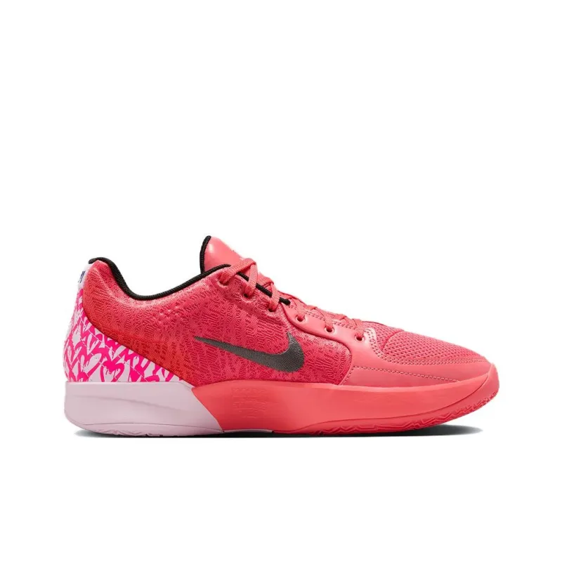 Nike Ja 2 Anti Slip Wear Resistant Low Top Basketball Shoes Unisex Pink Asian Version-3