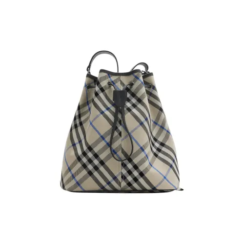 Burberry Cotton Shoulder Bag Medium Size Women's Ground Cloth Color
