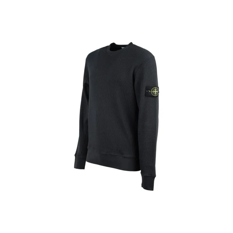 STONE ISLAND Logo Patch Crewneck Knitted Jumper-2
