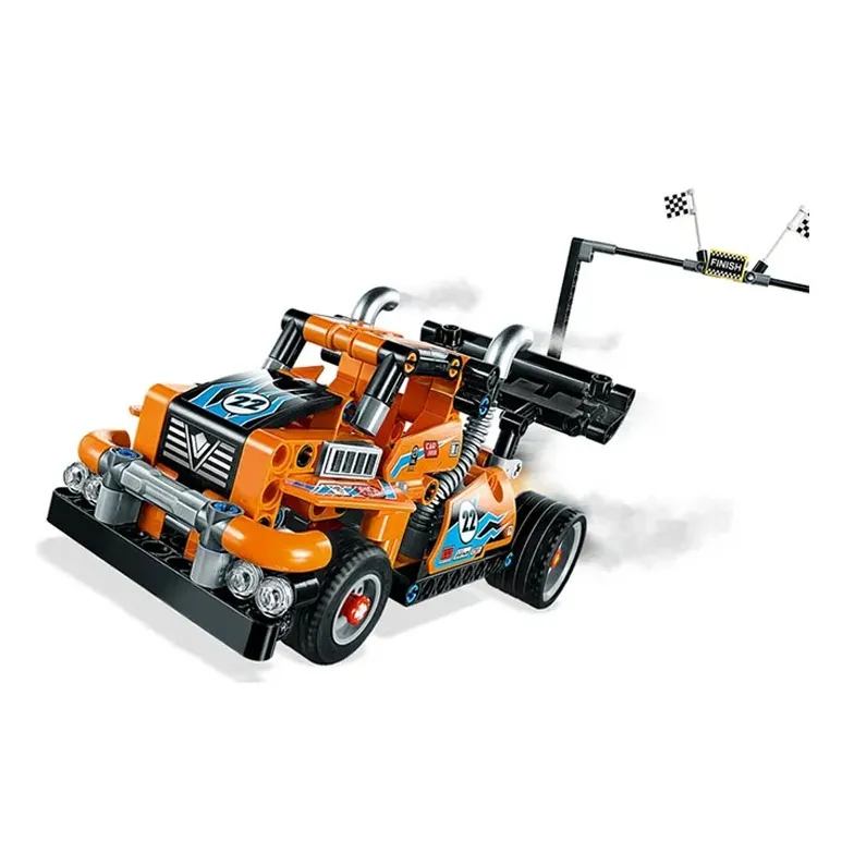 LEGO Technic, Car Model, Bright Orange High Speed Racing Building Blocks 227pcs 42104-1