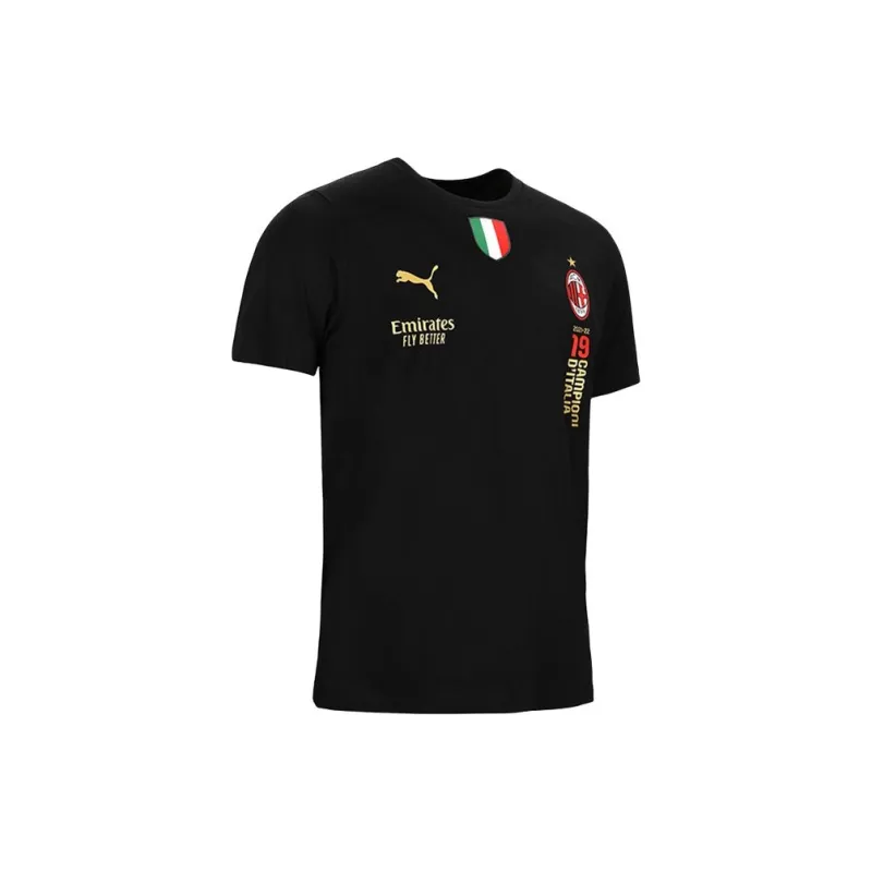 PUMA X AC Milan T Shirt Men's Black-1