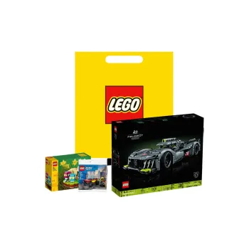 LEGO Peugeot 9X8 Super Sports Car Building Blocks 1775pcs 42156 Shopping Bag Set
