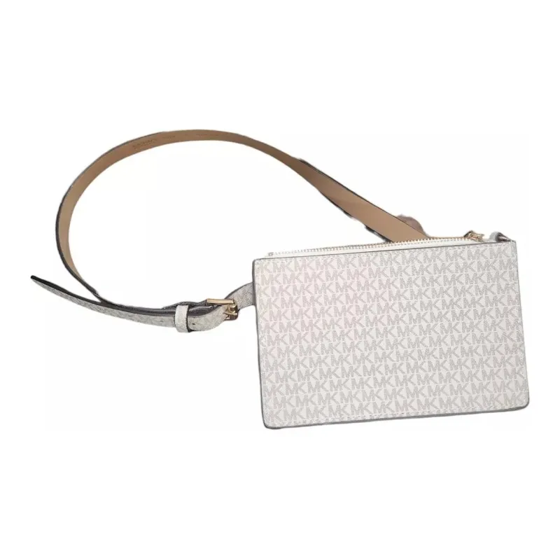 MICHAEL KORS MICHAEL KORS Luggage Collection Leather Fanny Pack Medium Size Women's Vanilla-1
