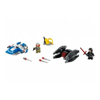 LEGO Star Wars Collection A Wing Fighter Vs TIE Silent TIE Silence Mini Battle Set Building Blocks 188pcs 75196