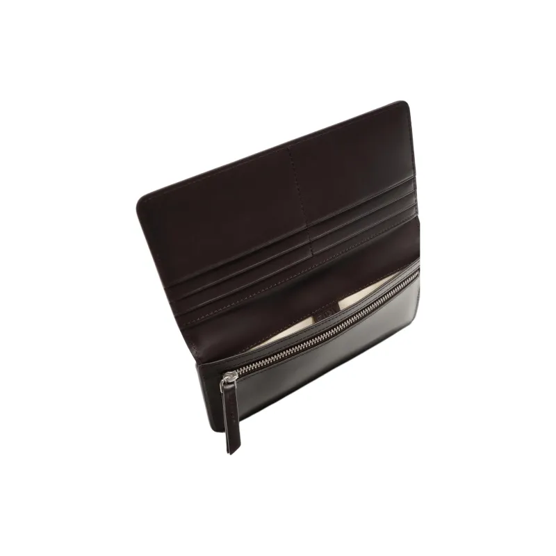 ZARA Cow Leather Wallet Extra Large Men's Brown-3