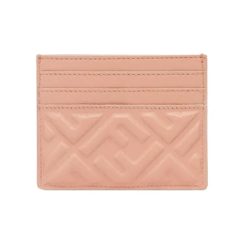 fendi silk Baguette Lambskin Card Holder Women's Orange Pink