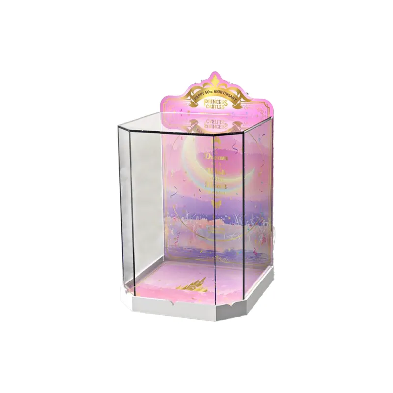 LEGO Mini Disney Castle & Small Gemstone Unibody Crescent Pink Display Case Building Blocks 40478 1-1