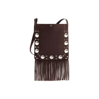 Valentino Suede Shoulder Bag Women's Brown