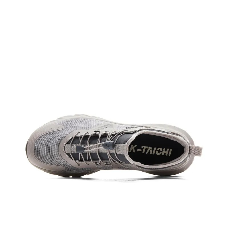 PEAK Cushioning Rebound Wear-Resistant Breathable Slip-Resistant Low-Top Running Shoes Men's Giant Stone Gray-3