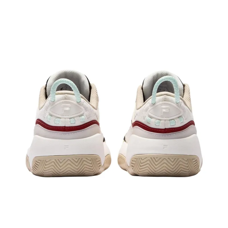 Pigalle x FILA FUSION FIRE Flame Shoes Anti-Slip Wear-Resistant Low-Top Vintage Basketball Shoes Women's Beige-3