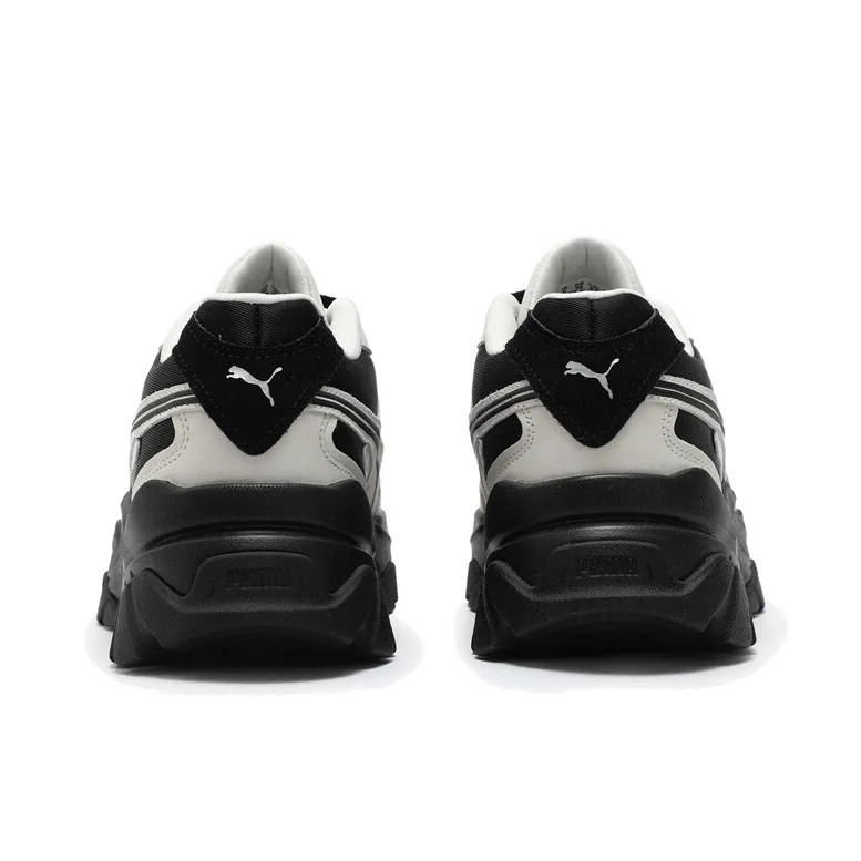 PUMA Slip Resistant Low Top Chunky Sneakers Women's Gray Silver Black-3