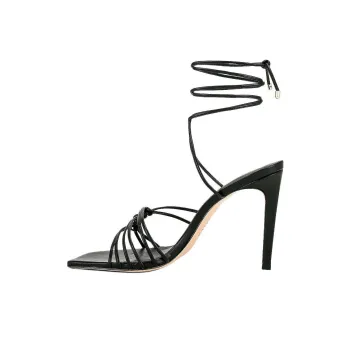Schutz Sirena Strap Sandals 10.8cm Women's Black