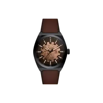 FOSSIL Wrist Watch Automatic Mechanical Movement Leather Strap 42mm Tan Watch Dial Men's Watches