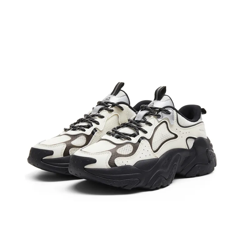 PEAK Cushioning Rebound Height Increasing Wear-Resistant Slip-Resistant Low-Top Casual Shoes Women's White Black-2