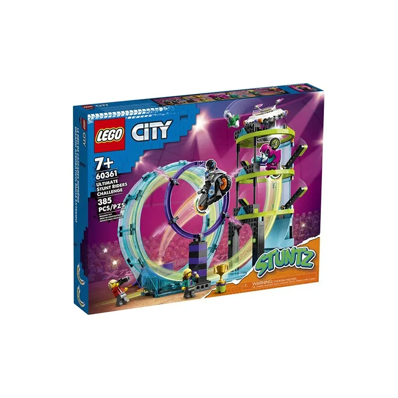LEGO City Collection Ultimate Motorcycle Stunt Challenge Building Blocks 385pcs 60361-1