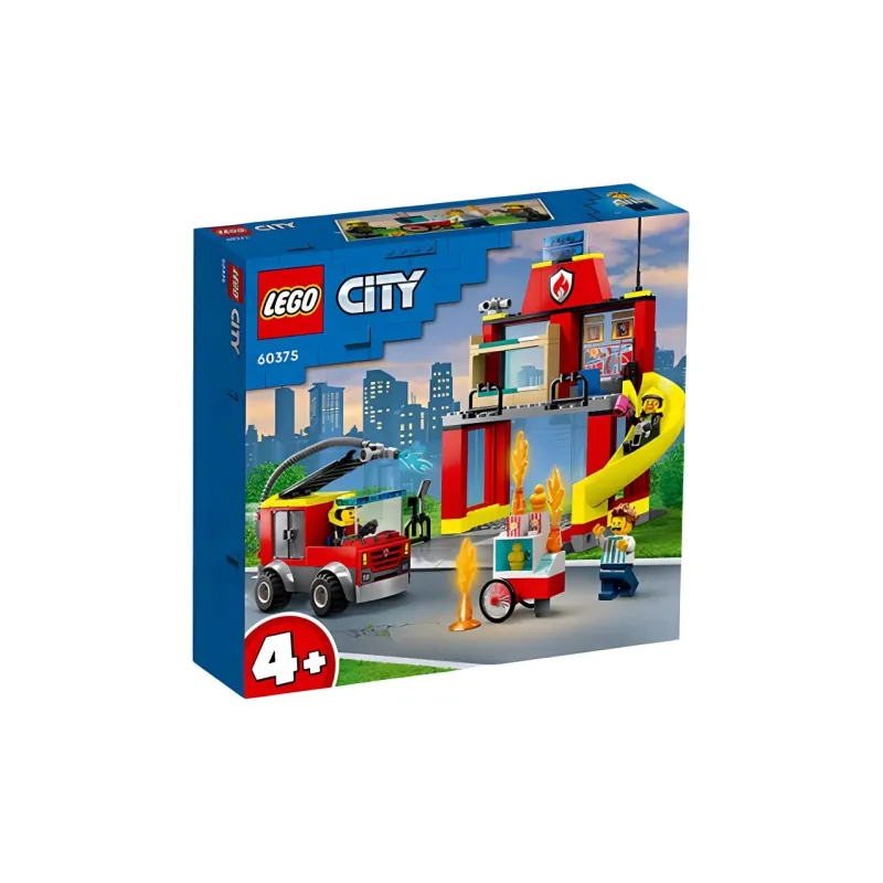 LEGO Fire Station And Fire Truck Building Blocks 60375-1