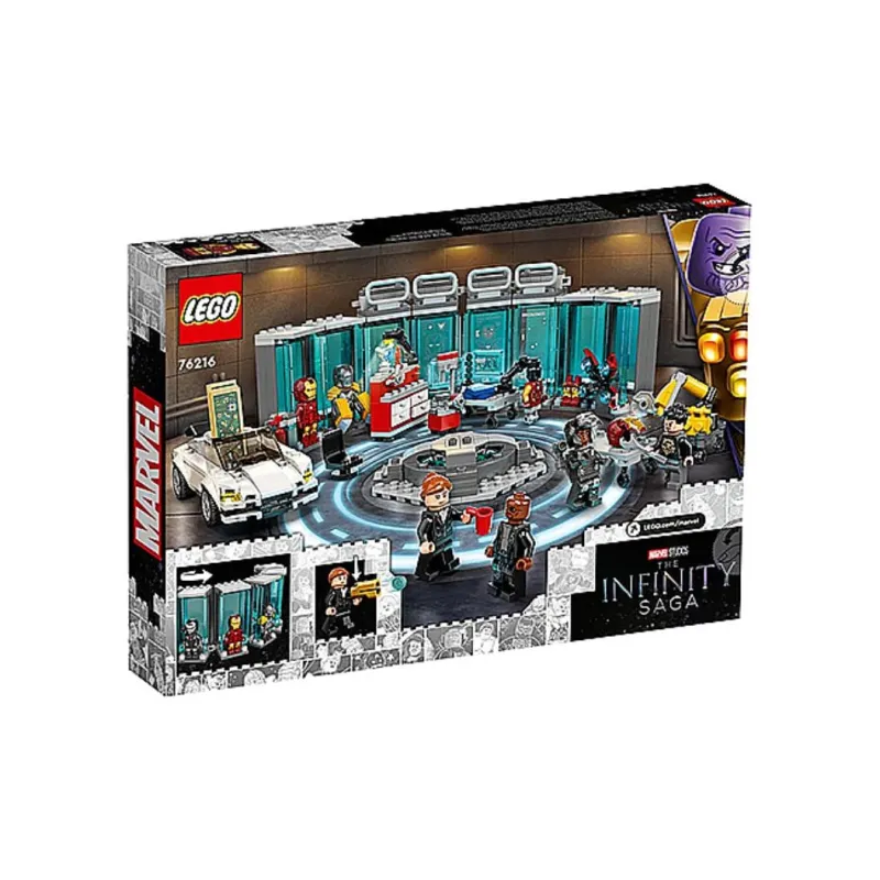 LEGO Super Hero Collection Marvel, Iron Man's Lab Building Blocks 496 76216-0