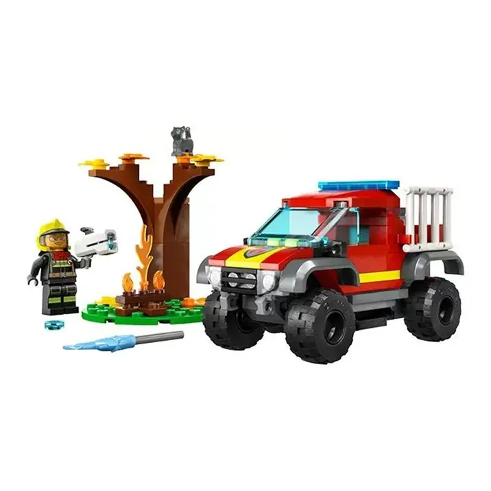 LEGO 4x4 Fire Truck For Emergency Rescue Building Blocks 97 60393-2