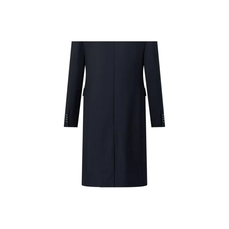LOUIS VUITTON Double Breasted Tailored Wool Blend Coat-4