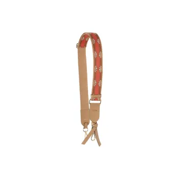 FENDI Polyester Bag Strap Women's Beige & Orange
