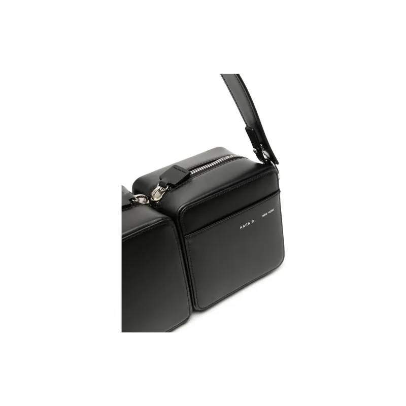KARA Cow Leather One Shoulder Handbags Regular Women's Black-2