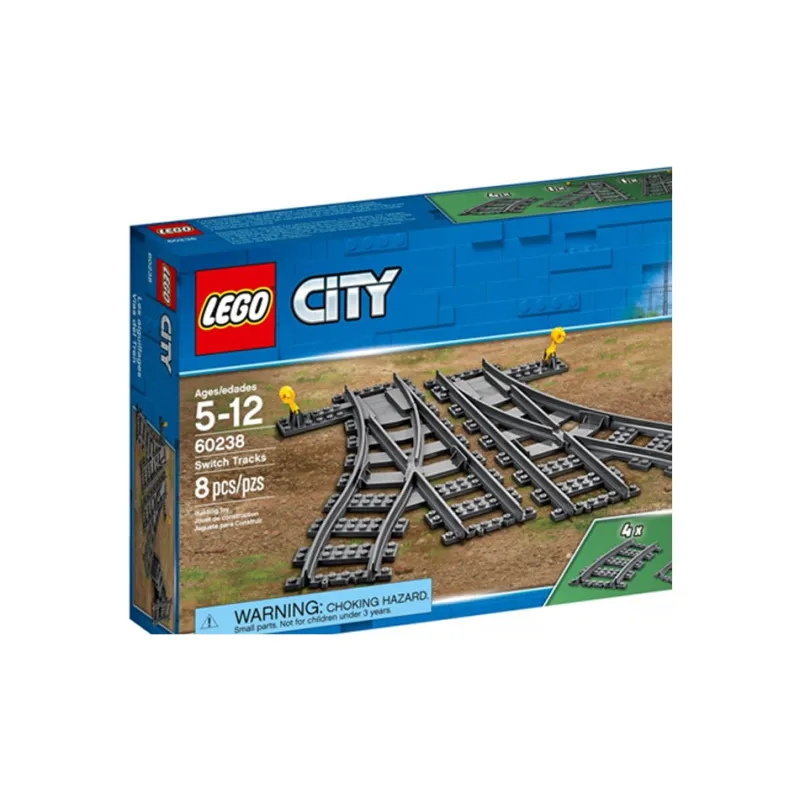 LEGO City Collection Directional Switch Track Building Blocks 8pcs 60238-3