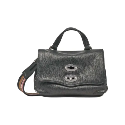 Zanellato Postina Calfskin Messenger Bag Shoulder Bag Crossbody Bag Handbag Women's Black
