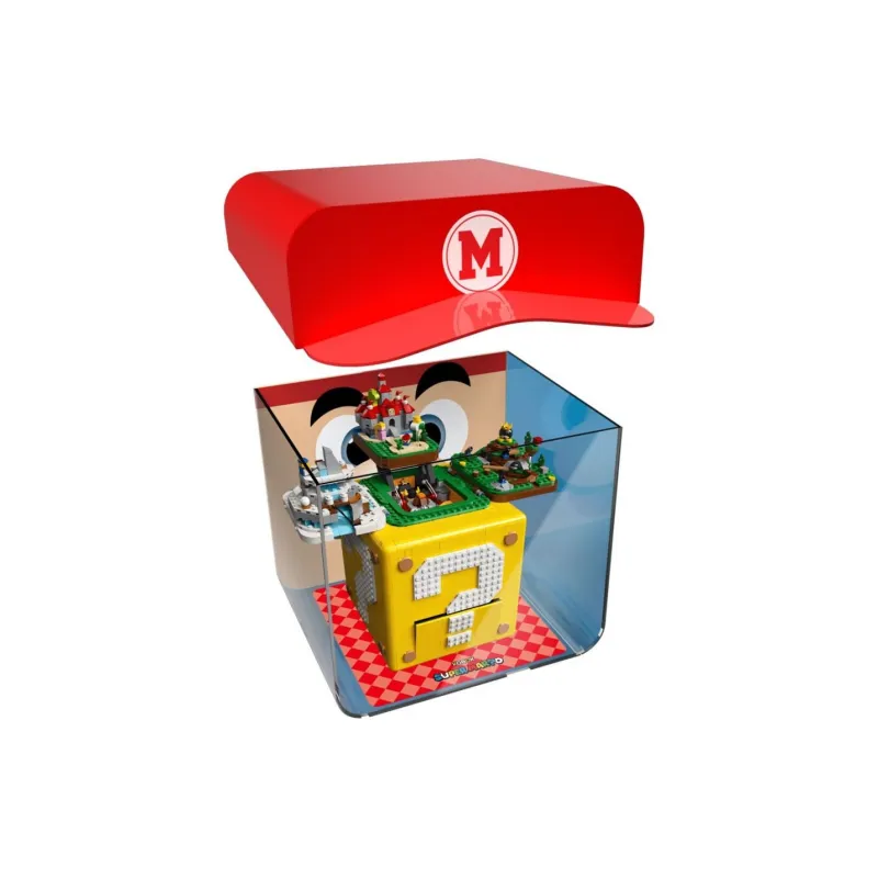 LEGO Super Mario 64 Question Mark Bricks & Unibody Display Case Uncle M Version A Building Blocks 71395- Display Case 1-2