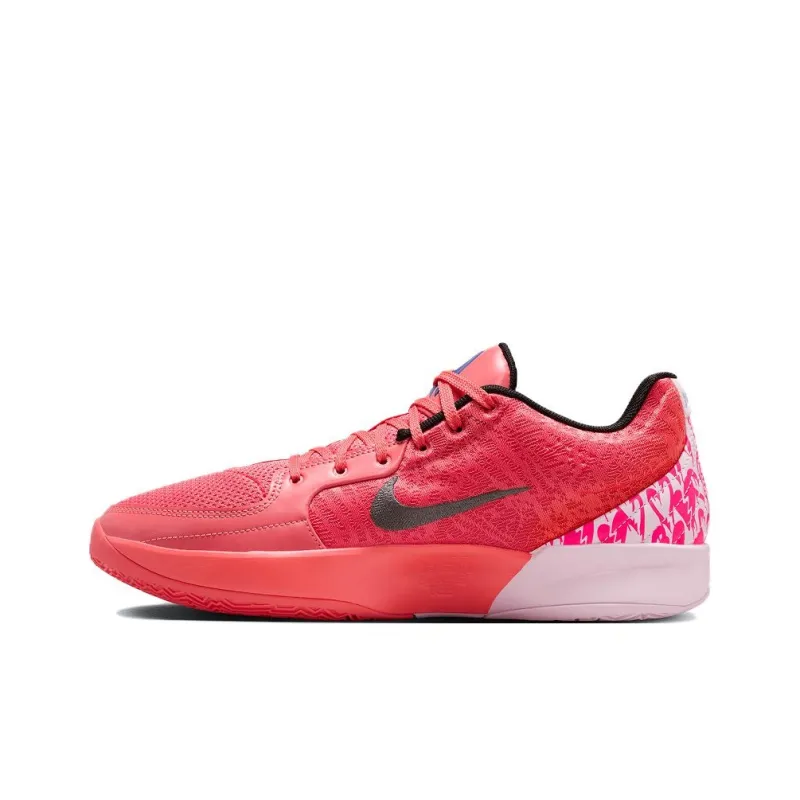 Nike Ja 2 Anti Slip Wear Resistant Low Top Basketball Shoes Unisex Pink Asian Version-2