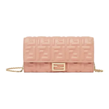 FENDI Baguette Nappa Soft Leather Wallet Regular Women's Pink