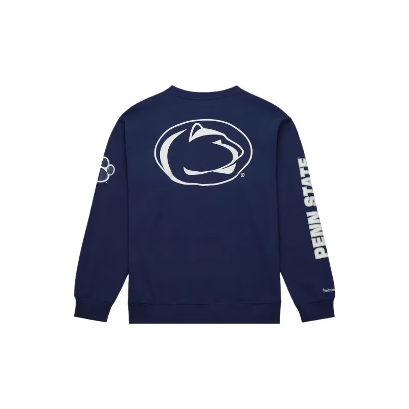 Mitchell & Ness Navy Penn State Nittany Lions There & Back Sweatshirt Men's Marine Blue-1