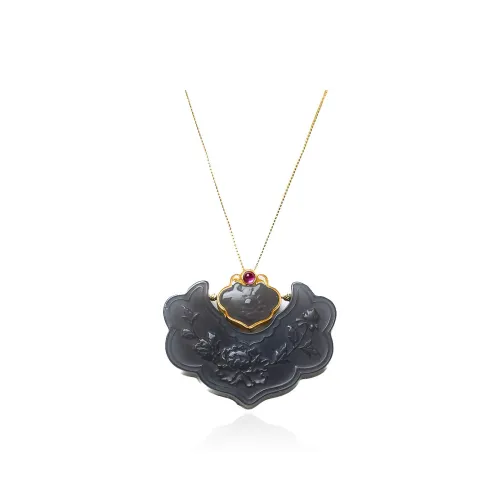 CUIYOUSHIJIA Hetian Jade Pendants Smoky Purple Women's