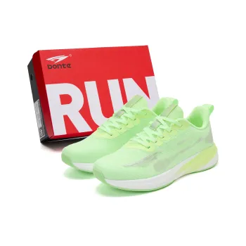 BTE Cushioning Rebound Wear Resistant Lightweight Breathable Slip Resistant Low Top Casual Running Shoes Unisex Green