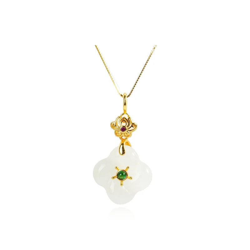 CUIYOUSHIJIA Hetian Jade Pendants White Jade Women's-0