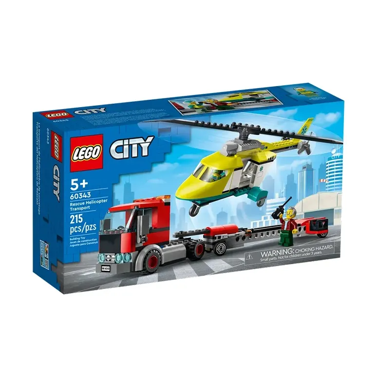 LEGO Helicopter City Collection Helicopter Transport Vehicle Building Blocks 215 Pcs/pzs 60343-1