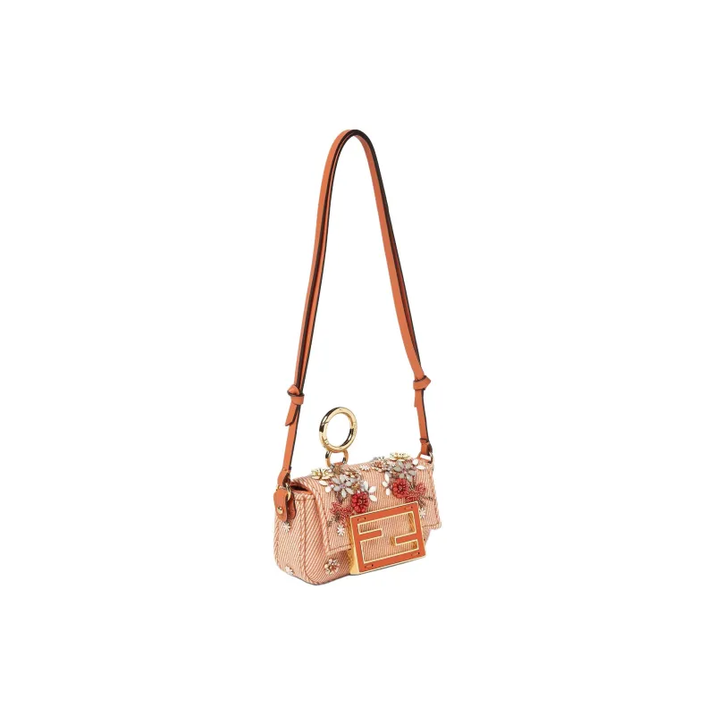 FENDI Baguette Denim Bag Accessory Extra Mini Women's Orange-1