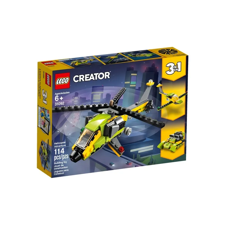 LEGO LOGO Creator 3 in 1 Helicopter Adventure Building Blocks 114 Pcs/pzs 31092-2