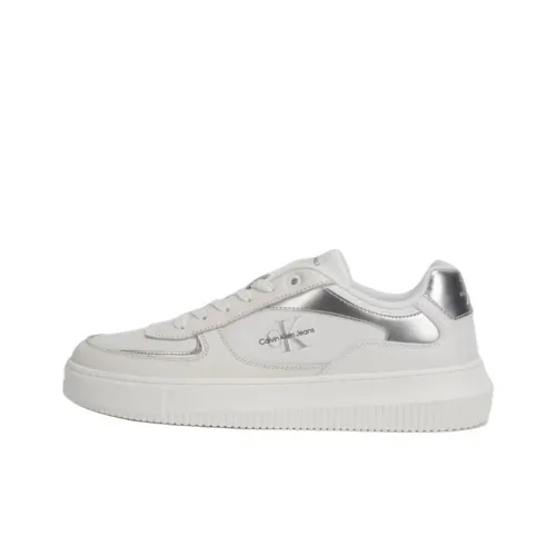 CKJ CALVIN KLEIN JEANS Low Top Skateboard Shoes Men's White