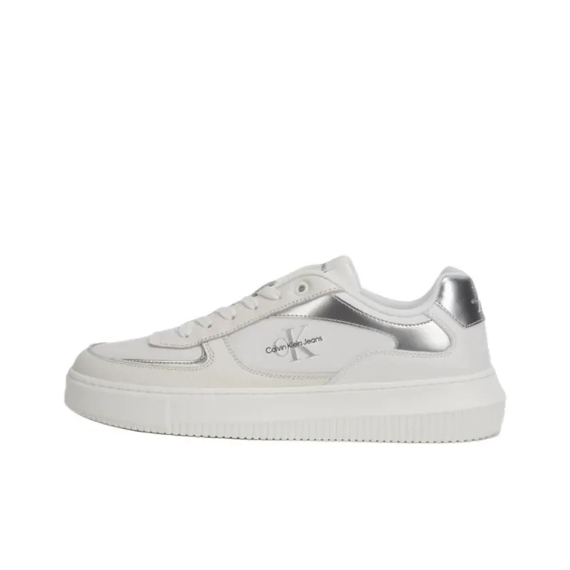 CKJ CALVIN KLEIN JEANS Low-Top Skateboard Shoes Men's White-0