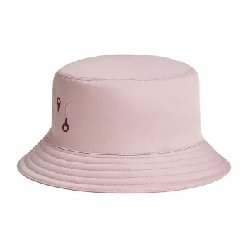HERMES Cotton Fabric Bucket Hats Men's Pink